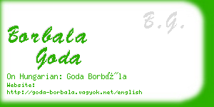 borbala goda business card